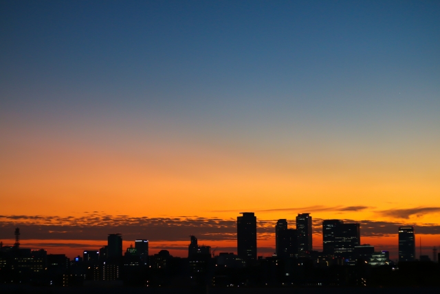 夕暮れ
